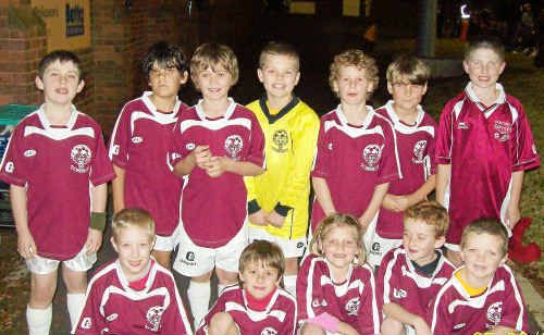 The Warwick under-8 football team at a Roar curtain raiser. The Warwick under-8 football team at a Roar curtain raiser.